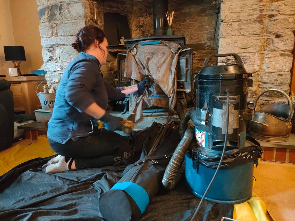 Lindsey Moss on a recent chimney sweep in North Devon — photo 17 of 20
